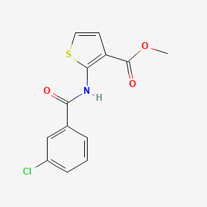 molecular formula C13H10ClNO3S B2636074 2-(3-氯苯甲酰氨基)噻吩-3-羧酸甲酯 CAS No. 338750-43-9