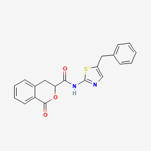 molecular formula C20H16N2O3S B2636083 N-(5-benzyl-1,3-thiazol-2-yl)-1-oxo-3,4-dihydroisochromene-3-carboxamide CAS No. 874466-92-9