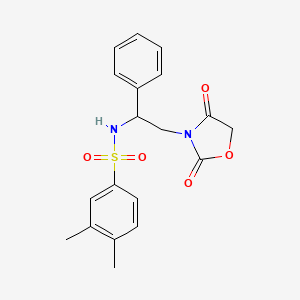 N-(2-(2,4-dioxooxazolidin-3-yl)-1-phenylethyl)-3,4-dimethylbenzenesulfonamide