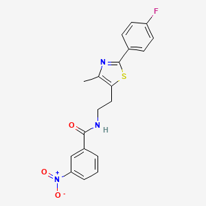 molecular formula C19H16FN3O3S B2636095 N-(2-(2-(4-氟苯基)-4-甲基噻唑-5-基)乙基)-3-硝基苯甲酰胺 CAS No. 897612-14-5