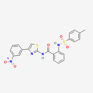 2-[(4-methylphenyl)sulfonylamino]-N-[4-(3-nitrophenyl)-1,3-thiazol-2-yl]benzamide