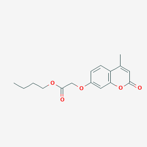 molecular formula C16H18O5 B2636106 butyl 2-[(4-methyl-2-oxo-2H-chromen-7-yl)oxy]acetate CAS No. 302937-82-2