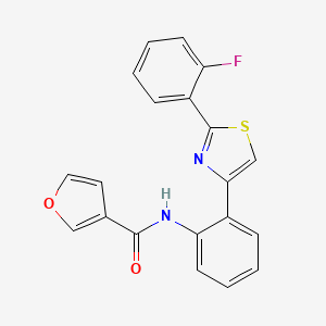 molecular formula C20H13FN2O2S B2636110 N-(2-(2-(2-fluorophenyl)thiazol-4-yl)phenyl)furan-3-carboxamide CAS No. 1706222-22-1