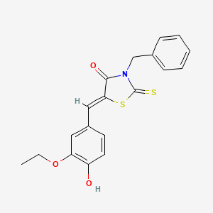 (Z)-3-benzyl-5-(3-ethoxy-4-hydroxybenzylidene)-2-thioxothiazolidin-4-one