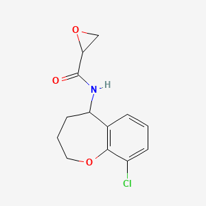 molecular formula C13H14ClNO3 B2636116 N-(9-Chloro-2,3,4,5-tetrahydro-1-benzoxepin-5-yl)oxirane-2-carboxamide CAS No. 2411201-65-3