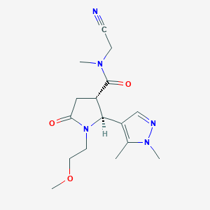 (2S,3S)-N-(Cyanomethyl)-2-(1,5-dimethylpyrazol-4-yl)-1-(2-methoxyethyl)-N-methyl-5-oxopyrrolidine-3-carboxamide