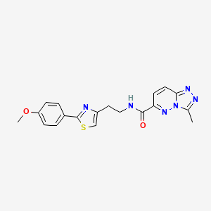 molecular formula C19H18N6O2S B2636122 N-{2-[2-(4-methoxyphenyl)-1,3-thiazol-4-yl]ethyl}-3-methyl-[1,2,4]triazolo[4,3-b]pyridazine-6-carboxamide CAS No. 2415501-41-4