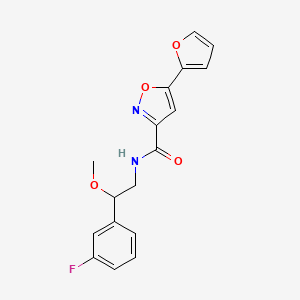 N-(2-(3-fluorophenyl)-2-methoxyethyl)-5-(furan-2-yl)isoxazole-3-carboxamide