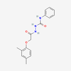 molecular formula C17H19N3O3 B2636127 1-(2-(2,4-二甲基苯氧基)乙酰基)-4-苯基半脲 CAS No. 650630-86-7