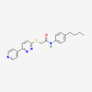 molecular formula C21H22N4OS B2636128 N-(4-butylphenyl)-2-((6-(pyridin-4-yl)pyridazin-3-yl)thio)acetamide CAS No. 899994-65-1