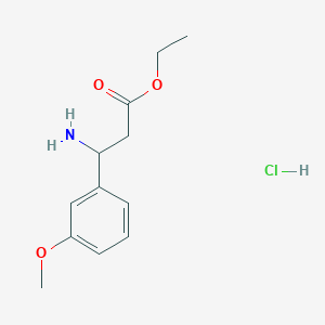 molecular formula C12H18ClNO3 B2636131 Ethyl 3-amino-3-(3-methoxyphenyl)propanoate hydrochloride CAS No. 210161-73-2