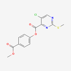 4-(Methoxycarbonyl)phenyl 5-chloro-2-(methylthio)pyrimidine-4-carboxylate