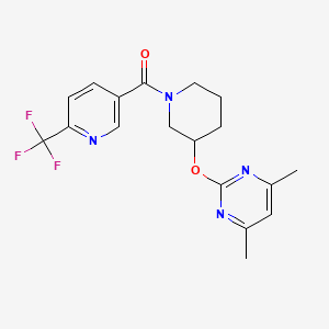 (3-((4,6-Dimethylpyrimidin-2-yl)oxy)piperidin-1-yl)(6-(trifluoromethyl)pyridin-3-yl)methanone