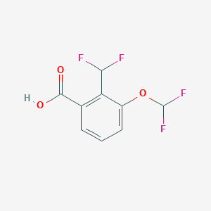 molecular formula C9H6F4O3 B2636138 3-(Difluoromethoxy)-2-(difluoromethyl)benzoic acid CAS No. 2248398-34-5