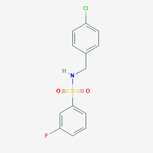 N-[(4-chlorophenyl)methyl]-3-fluorobenzenesulfonamide