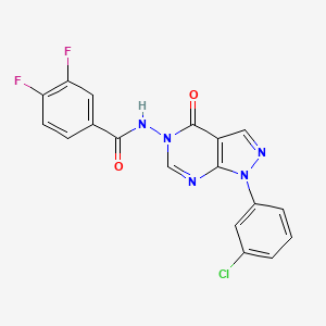 N-(1-(3-chlorophenyl)-4-oxo-1H-pyrazolo[3,4-d]pyrimidin-5(4H)-yl)-3,4-difluorobenzamide
