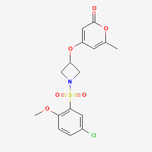 4-((1-((5-chloro-2-methoxyphenyl)sulfonyl)azetidin-3-yl)oxy)-6-methyl-2H-pyran-2-one