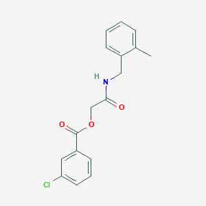 molecular formula C17H16ClNO3 B2636168 2-((2-Methylbenzyl)amino)-2-oxoethyl 3-chlorobenzoate CAS No. 1241991-73-0