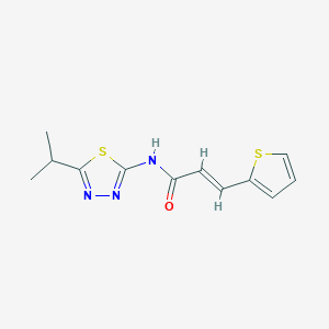 (E)-N-(5-isopropyl-1,3,4-thiadiazol-2-yl)-3-(thiophen-2-yl)acrylamide