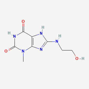 molecular formula C8H11N5O3 B2636185 6-hydroxy-8-[(2-hydroxyethyl)amino]-3-methyl-3,7-dihydro-2H-purin-2-one CAS No. 625822-51-7