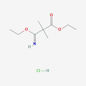 Ethyl 3-ethoxy-3-imino-2,2-dimethylpropanoate;hydrochloride