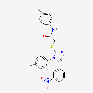 2-((5-(3-nitrophenyl)-1-(p-tolyl)-1H-imidazol-2-yl)thio)-N-(p-tolyl)acetamide