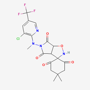 5-[[3-chloro-5-(trifluoromethyl)-2-pyridinyl](methylamino)]-3,3-spiro[2-(5,5-dimethyl cyclohexane-1,3-dionyl)]dihydro-2H-pyrolo[3,4-d]isoxazole-4,6-(3H,5H-dione