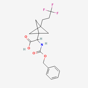 2-(Phenylmethoxycarbonylamino)-2-[3-(3,3,3-trifluoropropyl)-1-bicyclo[1.1.1]pentanyl]acetic acid