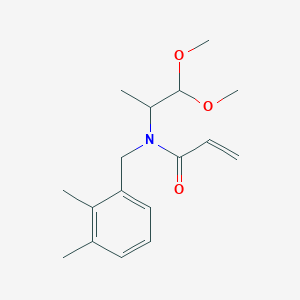 molecular formula C17H25NO3 B2636203 N-(1,1-Dimethoxypropan-2-yl)-N-[(2,3-dimethylphenyl)methyl]prop-2-enamide CAS No. 2411313-14-7