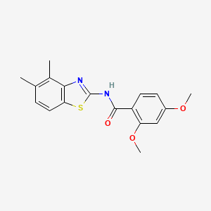 molecular formula C18H18N2O3S B2636204 N-(4,5-二甲基-1,3-苯并噻唑-2-基)-2,4-二甲氧基苯甲酰胺 CAS No. 888409-60-7