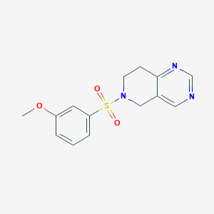 molecular formula C14H15N3O3S B2636208 6-((3-Methoxyphenyl)sulfonyl)-5,6,7,8-tetrahydropyrido[4,3-d]pyrimidine CAS No. 1797983-21-1