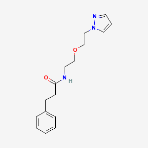 N-(2-(2-(1H-pyrazol-1-yl)ethoxy)ethyl)-3-phenylpropanamide