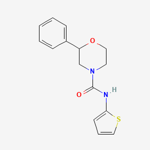 molecular formula C15H16N2O2S B2636221 2-苯基-N-(噻吩-2-基)吗啉-4-甲酰胺 CAS No. 1210382-75-4
