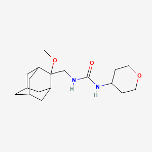 molecular formula C18H30N2O3 B2636228 1-(((1R,3S,5r,7r)-2-methoxyadamantan-2-yl)methyl)-3-(tetrahydro-2H-pyran-4-yl)urea CAS No. 2059767-75-6