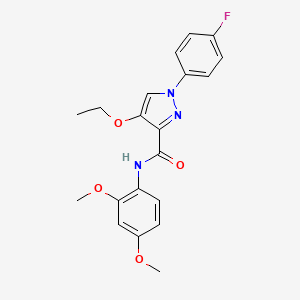 molecular formula C20H20FN3O4 B2636236 N-(2,4-dimethoxyphenyl)-4-ethoxy-1-(4-fluorophenyl)-1H-pyrazole-3-carboxamide CAS No. 1211733-46-8