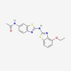 N-[2-[(4-ethoxy-1,3-benzothiazol-2-yl)amino]-1,3-benzothiazol-6-yl]acetamide