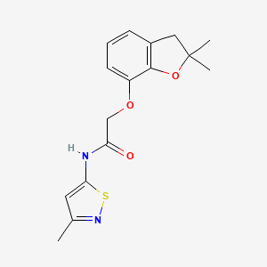 molecular formula C16H18N2O3S B2636246 2-((2,2-dimethyl-2,3-dihydrobenzofuran-7-yl)oxy)-N-(3-methylisothiazol-5-yl)acetamide CAS No. 1219904-29-6