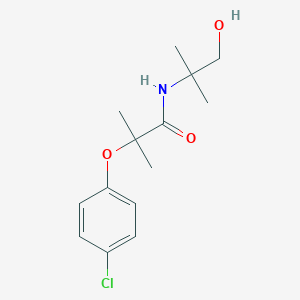 molecular formula C14H20ClNO3 B263625 2-(4-chlorophenoxy)-N-(1-hydroxy-2-methylpropan-2-yl)-2-methylpropanamide 