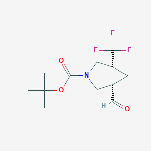 Tert-butyl (1S,5R)-1-formyl-5-(trifluoromethyl)-3-azabicyclo[3.1.0]hexane-3-carboxylate