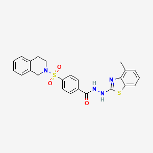 4-((3,4-dihydroisoquinolin-2(1H)-yl)sulfonyl)-N'-(4-methylbenzo[d]thiazol-2-yl)benzohydrazide