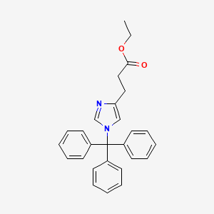 molecular formula C27H26N2O2 B2636267 Ethyl 3-(1-trityl-1H-imidazol-4-yl)propanoate CAS No. 184030-80-6