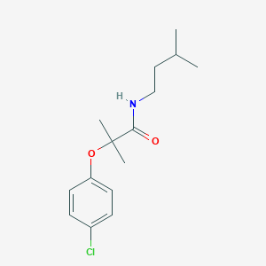 molecular formula C15H22ClNO2 B263627 2-(4-chlorophenoxy)-N-isopentyl-2-methylpropanamide 