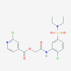 molecular formula C18H19Cl2N3O5S B2636276 {[2-Chloro-5-(diethylsulfamoyl)phenyl]carbamoyl}methyl 2-chloropyridine-4-carboxylate CAS No. 877992-25-1