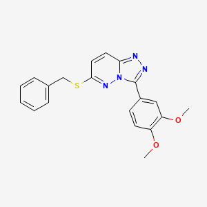 molecular formula C20H18N4O2S B2636280 6-(苄基硫基)-3-(3,4-二甲氧基苯基)-[1,2,4]三唑并[4,3-b]哒嗪 CAS No. 852437-85-5