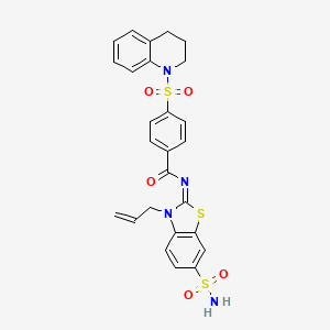 (Z)-N-(3-allyl-6-sulfamoylbenzo[d]thiazol-2(3H)-ylidene)-4-((3,4-dihydroquinolin-1(2H)-yl)sulfonyl)benzamide