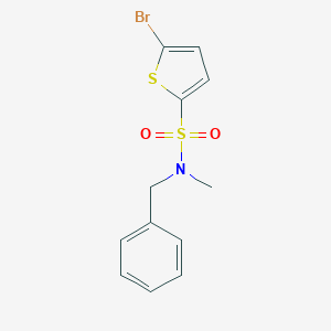 molecular formula C12H12BrNO2S2 B263629 N-benzyl-5-bromo-N-methylthiophene-2-sulfonamide 