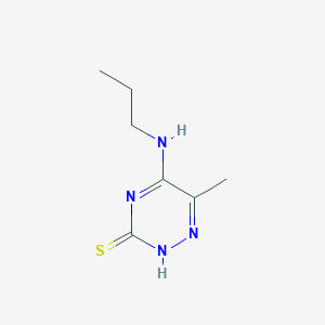 molecular formula C7H12N4S B2636291 6-methyl-5-(propylamino)-2H-1,2,4-triazine-3-thione CAS No. 780813-05-0