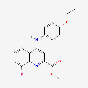 molecular formula C19H17FN2O3 B2636303 4-[(4-乙氧苯基)氨基]-8-氟喹啉-2-羧酸甲酯 CAS No. 1206999-00-9