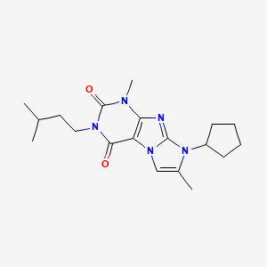 6-Cyclopentyl-4,7-dimethyl-2-(3-methylbutyl)purino[7,8-a]imidazole-1,3-dione