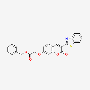 molecular formula C25H17NO5S B2636309 benzyl {[3-(1,3-benzothiazol-2-yl)-2-oxo-2H-chromen-7-yl]oxy}acetate CAS No. 308297-58-7